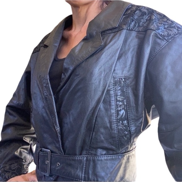 Chia  Leather Jacket 90’s - Picture 2 of 6